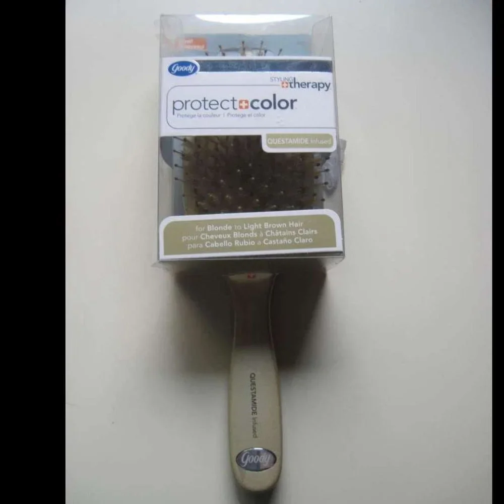 Goody Styling Therapy Protect + Color Blonde Light Brown QUESTAMIDE Hair Brush